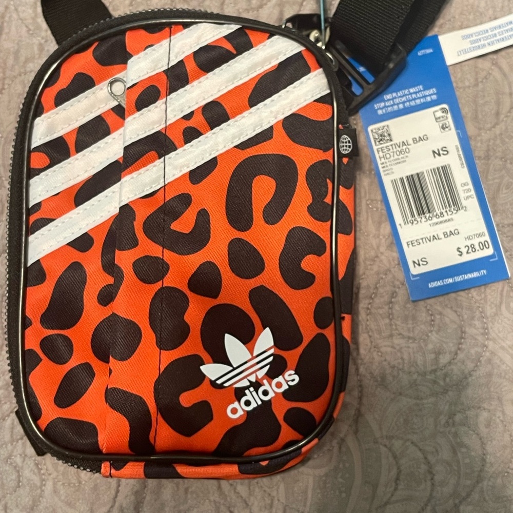 Adidas Rich Mnisi festival bag leopard orange nwt